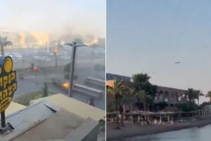 إصابات وخسائر مادية في هجوم للحوثيين بمسيرة على مدينة إيلات