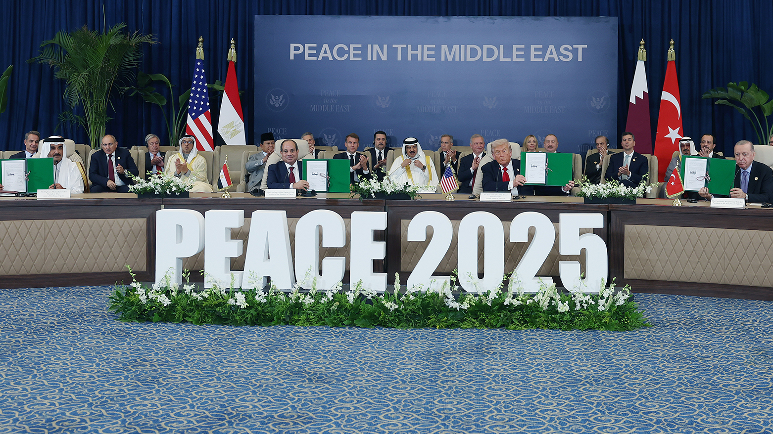 الولايات المتحدة ومصر وقطر وتركيا،توقع اتفاق غزة في شرم الشيخ